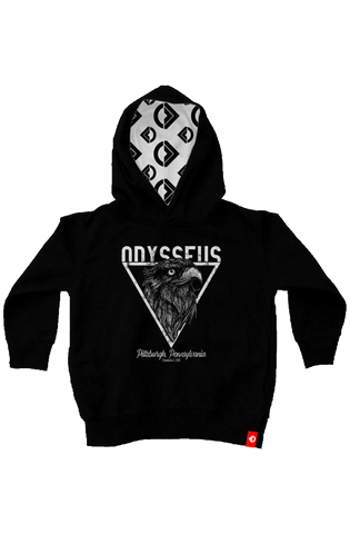 Death Eagle Triangle Kids Unisex Pullover Hoodie hoodies Odysseus Clothing 