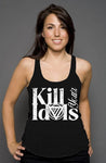 Kill Your Idols Racerback Tank tank tops Odysseus Clothing xs solid black triblend 