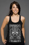 Leo Racerback Tank tank tops Odysseus Clothing xs solid black triblend 